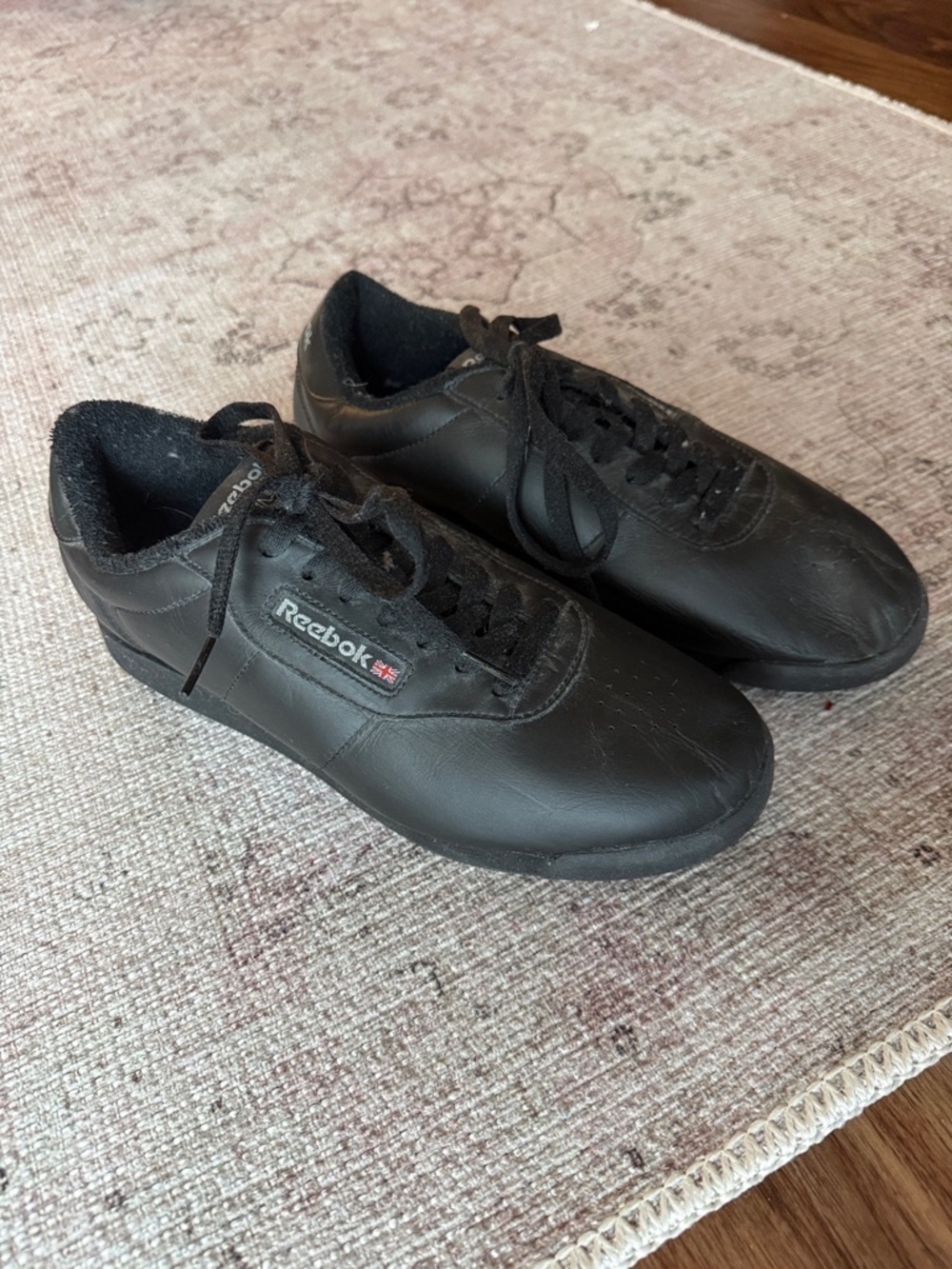 Reebok Black Leather Classic Women's Athletic Sneakers